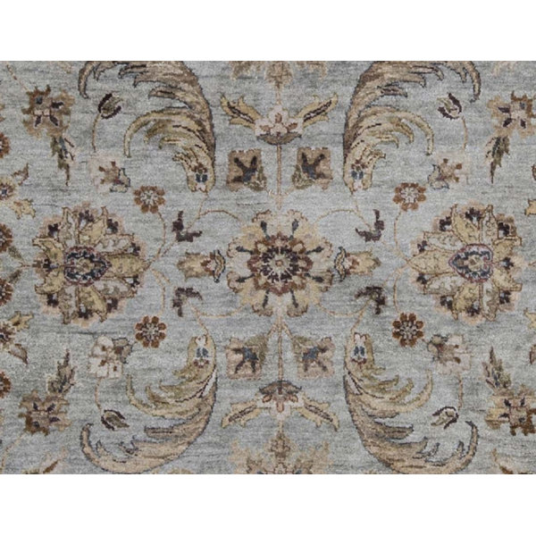 Bokara Rug Co., Inc. HandKnotted HighQuality Blue and Beige Round